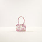 Jacquemus Le Chiquito Mini Bag in Print Pink Checkered Leather (dustbag)