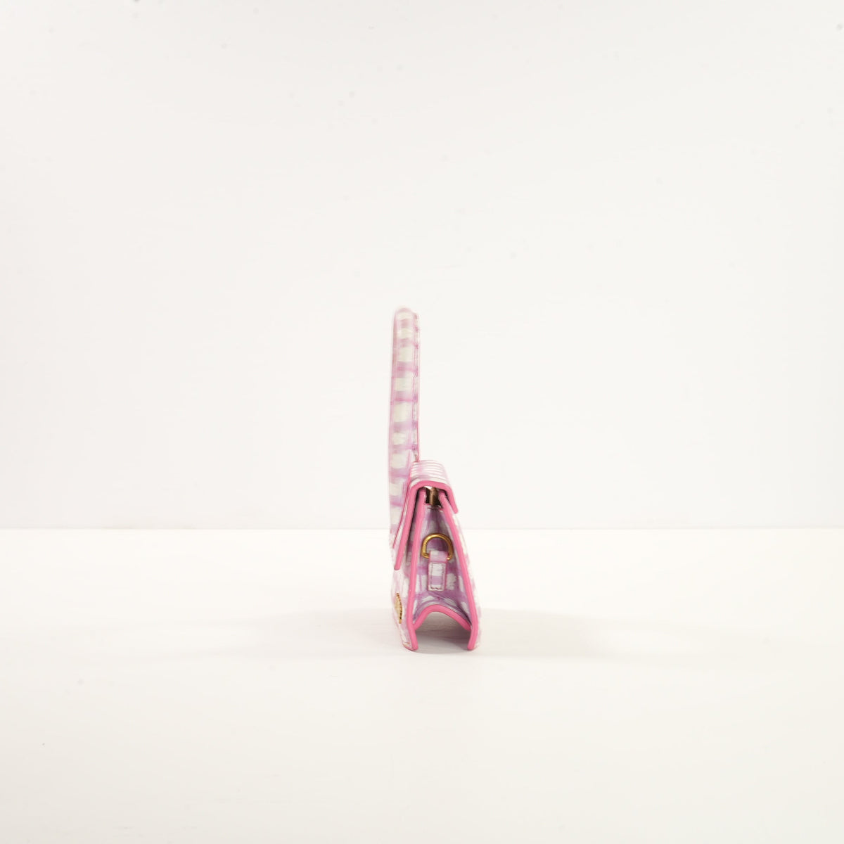 Jacquemus Le Chiquito Mini Bag in Print Pink Checkered Leather (dustbag)