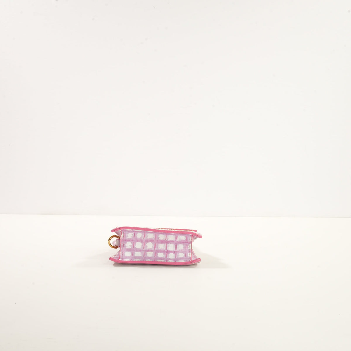 Jacquemus Le Chiquito Mini Bag in Print Pink Checkered Leather (dustbag)