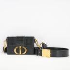 Christan Dior Black Monotaigne Box w/Gold Tone clasp