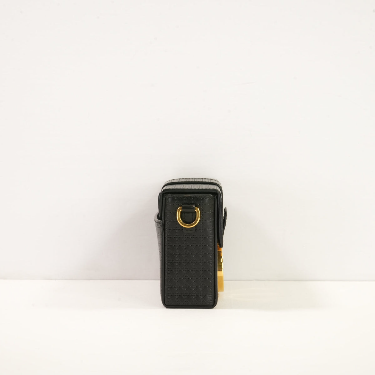 Christan Dior Black Monotaigne Box w/Gold Tone clasp