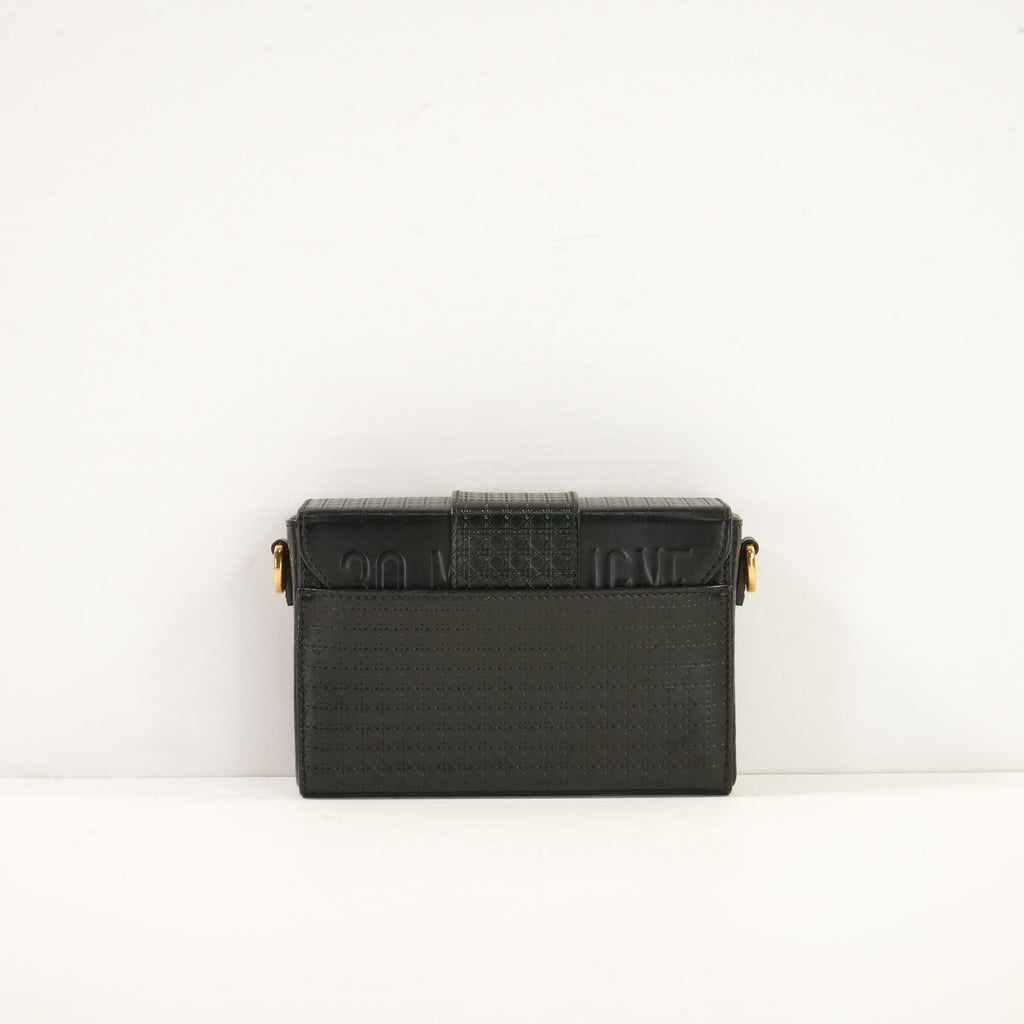 Christan Dior Black Monotaigne Box w/Gold Tone clasp