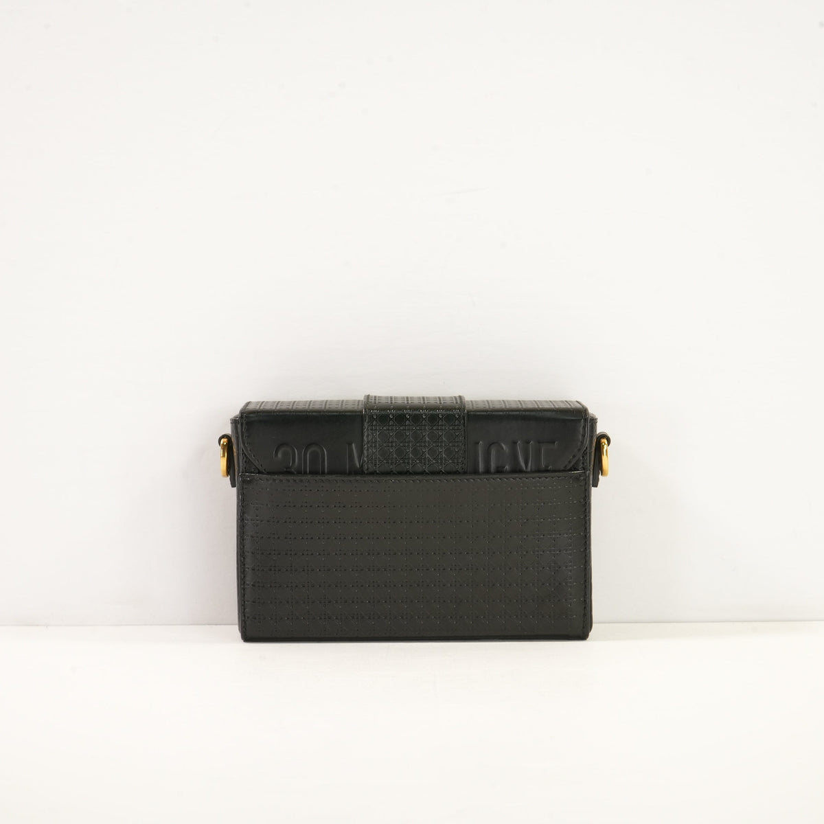 Christan Dior Black Monotaigne Box w/Gold Tone clasp