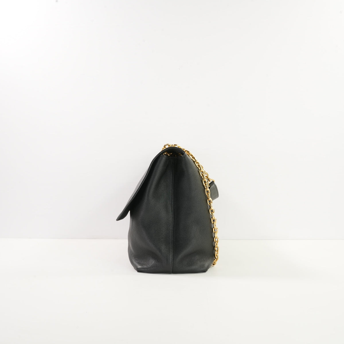 Prada Doux Medium Shoulder Bag in Black Leather (dustbag)