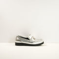 Fendi Baguette Metallic Loafers in Silver (38 1/2) (Dust Bag)