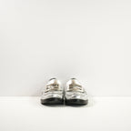 Fendi Baguette Metallic Loafers in Silver (38 1/2) (Dust Bag)