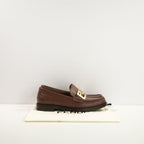 Fendi Baguette Loafers in Brown Leather  (38 1/2)