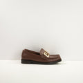 Fendi Baguette Loafers in Brown Leather  (38 1/2)