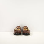 Fendi Baguette Loafers in Brown Leather  (38 1/2)