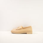 Chanel Quilted Turnlock CC Logo in Beige Lambskin (38 1/2)