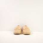 Chanel Quilted Turnlock CC Logo in Beige Lambskin (38 1/2)