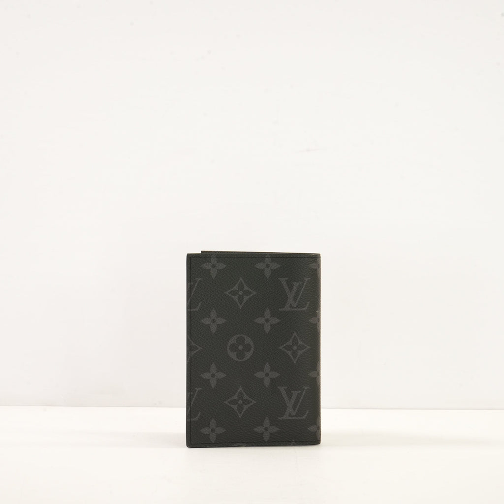 Louis Vuitton Monogram Eclipse Passport Cover (w/ Initals)