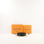 Louis Vuitton Pont Neuf Taurilloln Monogram Belt (100/40) in Black Grained Leather (Full Set & Bag)
