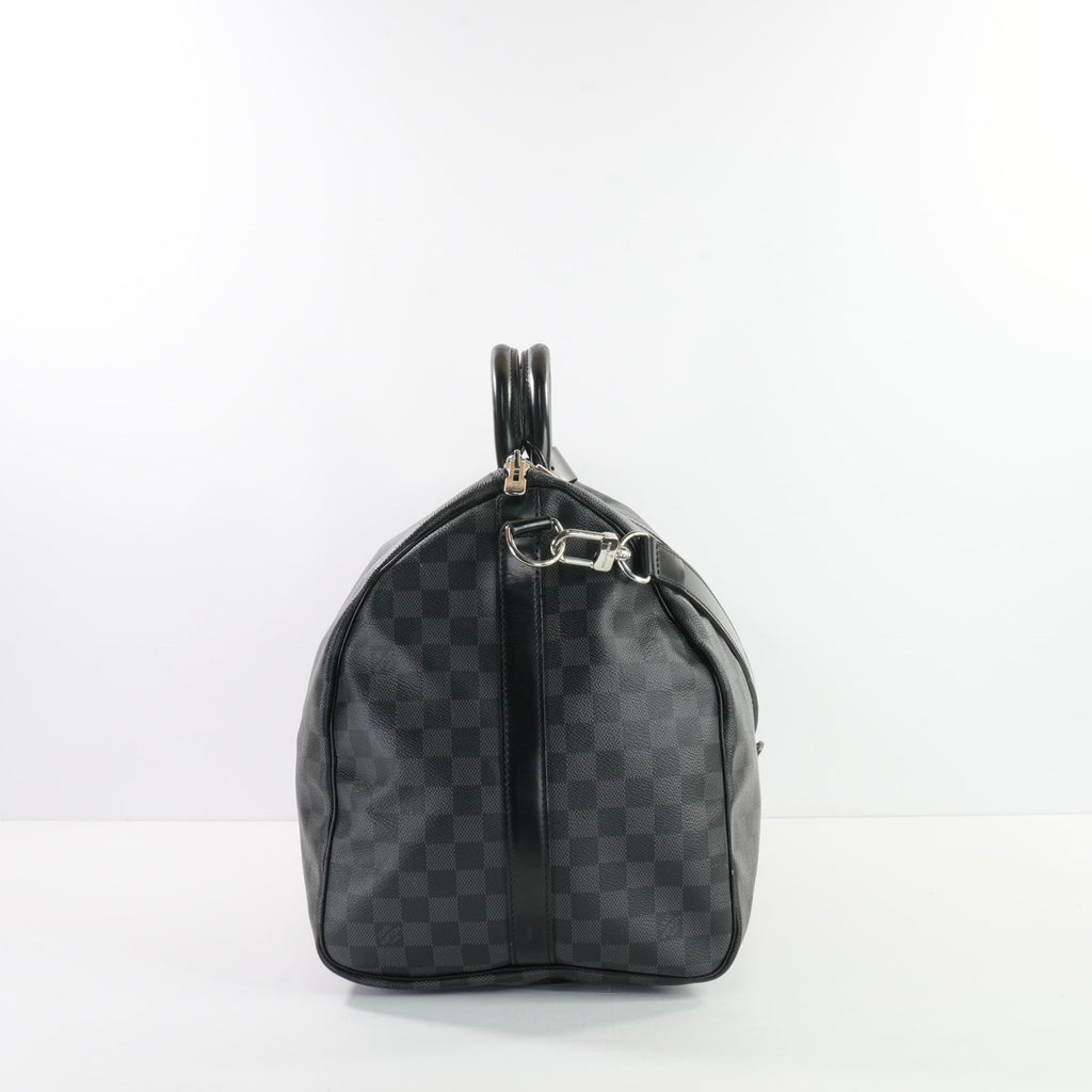 Louis Vuitton Keepall Bandouliere 55 in Black Damier Ebene
