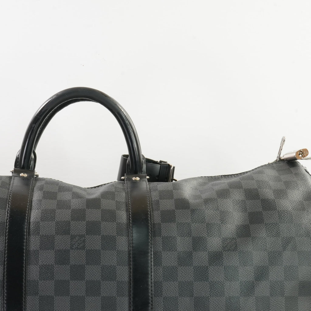 Louis Vuitton Keepall Bandouliere 55 in Black Damier Ebene