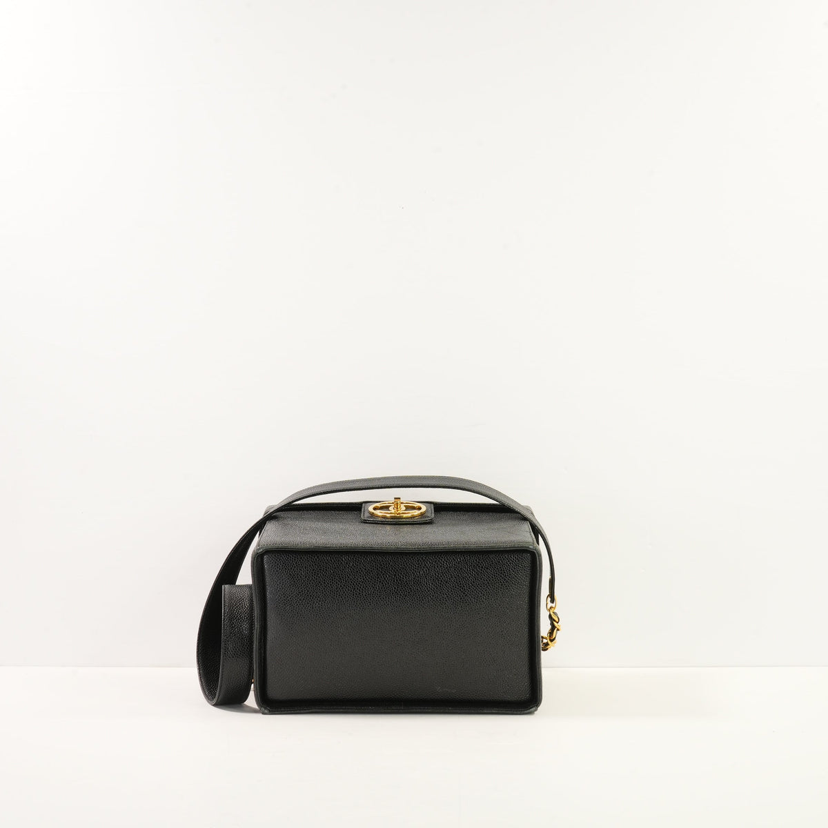 Chanel Black Vintage Make Up Vanity Bag (dust bag)