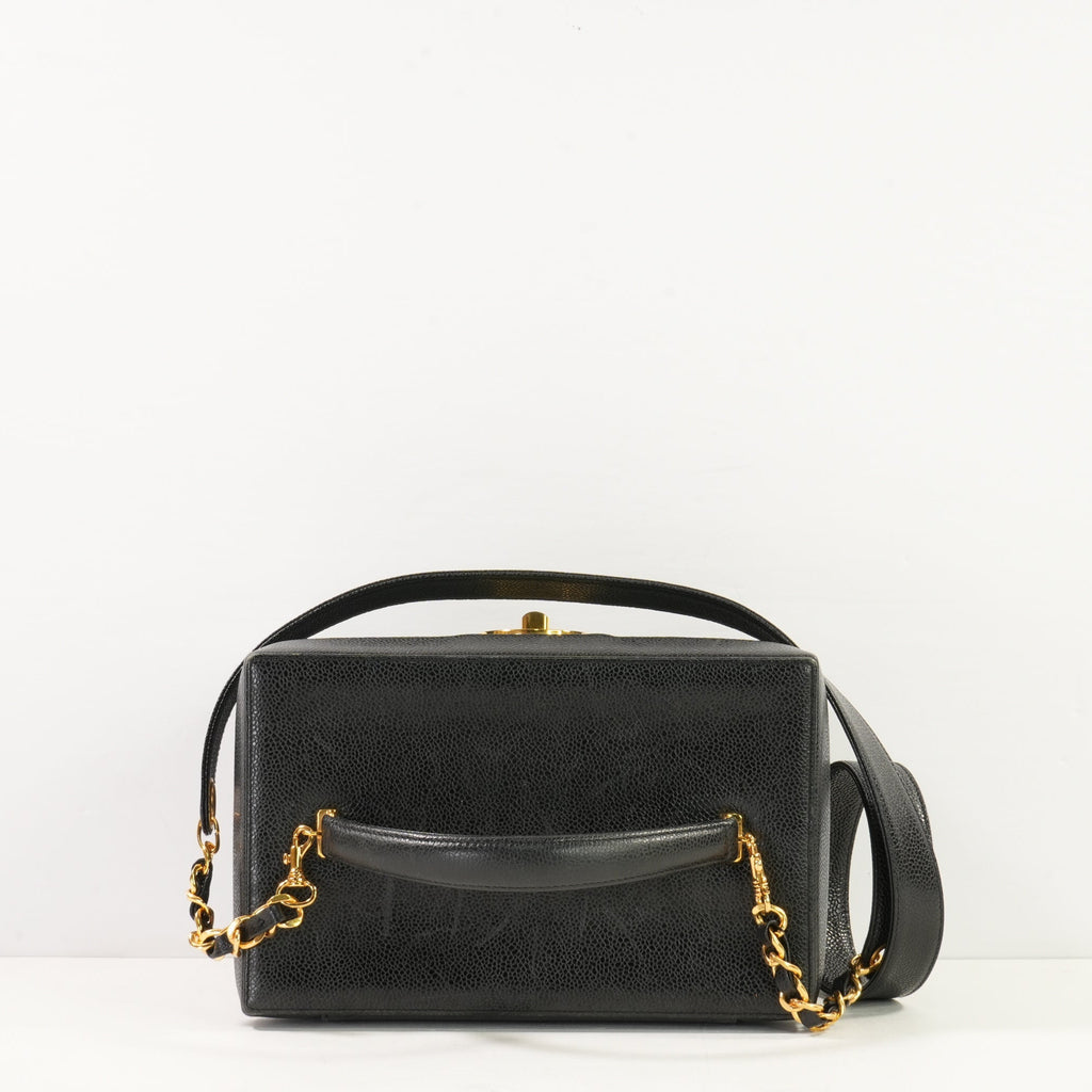 Chanel Black Vintage Make Up Vanity Bag (dust bag)