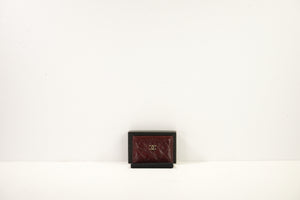 Chanel Maroon Patent Leather Card Holder (box)