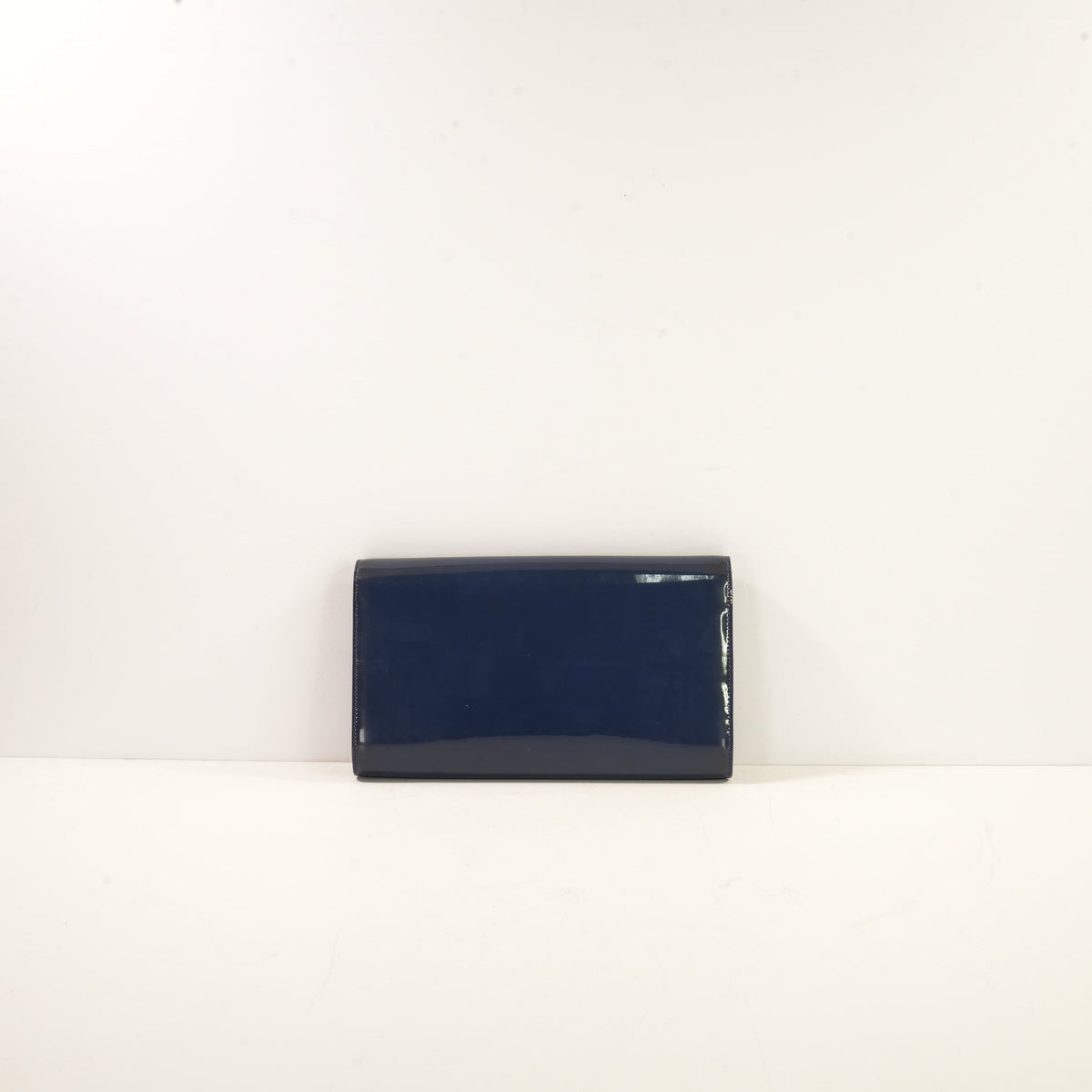 Saint Laurent Patent Leather Navy Blue Clutch (dust bag)