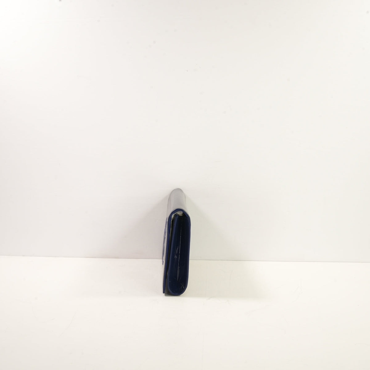 Saint Laurent Patent Leather Navy Blue Clutch (dust bag)
