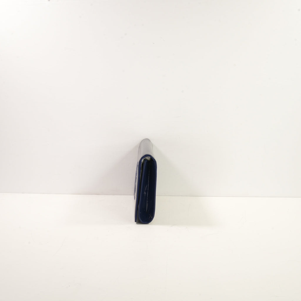 Saint Laurent Patent Leather Navy Blue Clutch (dust bag)