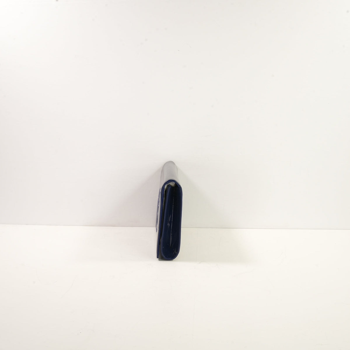 Saint Laurent Patent Leather Navy Blue Clutch (dust bag)