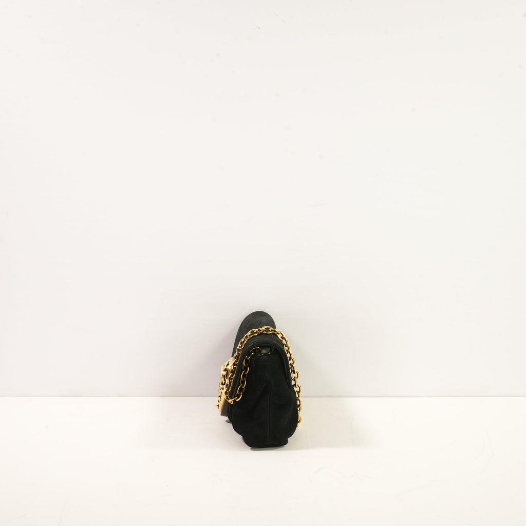 Gucci Hysteria Baboushka Vintage Suede Shoulder Chain Clutch (dust bag)