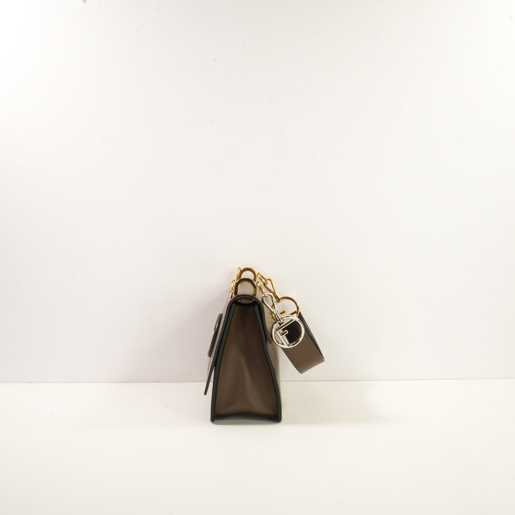 Fendi Brown and Black Zucca FF Kan I F (dust bag)