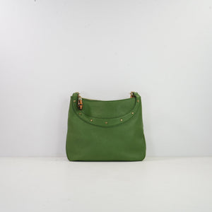 Gucci Green Anita Bamboo Hobo