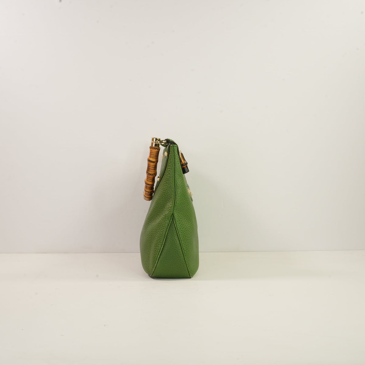 Gucci Green Anita Bamboo Hobo