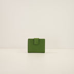 Gucci Green Leather Bamboo Hardware Wallet