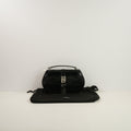 Versace Black Crocodile-Embossed Leather Greca Goddess Shoulder Bag W/Strap & Dustbag