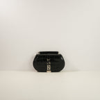 Versace Black Crocodile-Embossed Leather Greca Goddess Shoulder Bag W/Strap & Dustbag