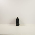 Versace Black Crocodile-Embossed Leather Greca Goddess Shoulder Bag W/Strap & Dustbag
