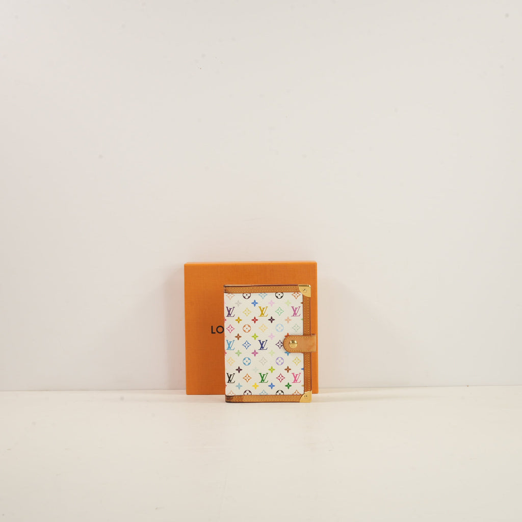 Louis Vuitton White Murakami Agenda W/Box