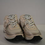 Chanel Fabric Laminated Calfskin Stretch CC Sneakers Runner 36 1/2 Full Set