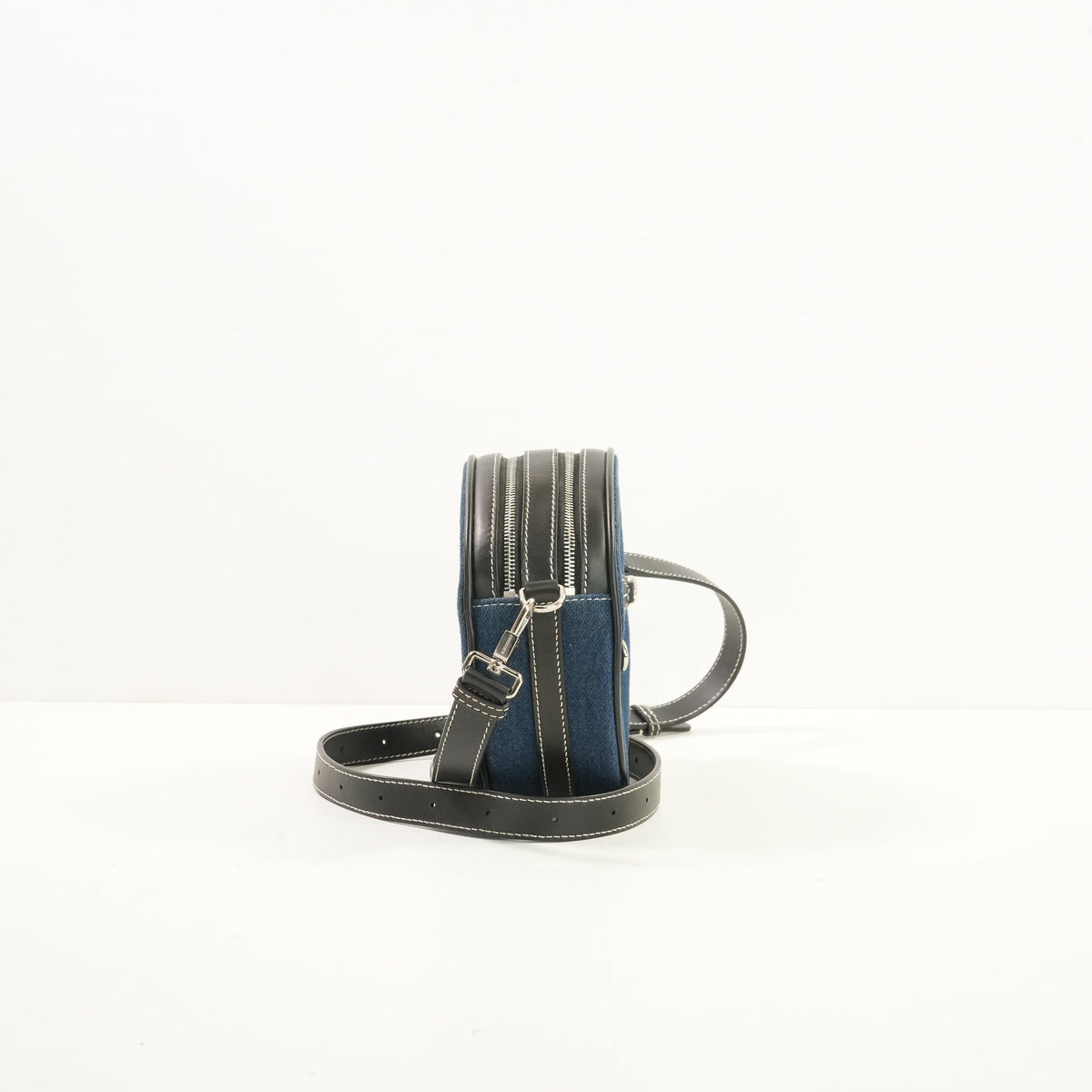 Burberry Blue Denim Louise Round Crossbody