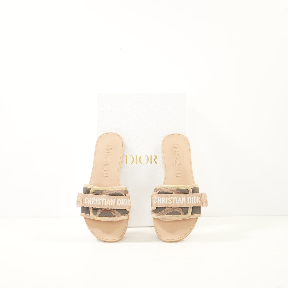 Christian Dior Camouflage Nylon Revelution Sandals 38, Full Set