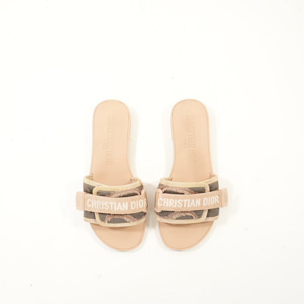 Christian Dior Camouflage Nylon Revelution Sandals 38, Full Set