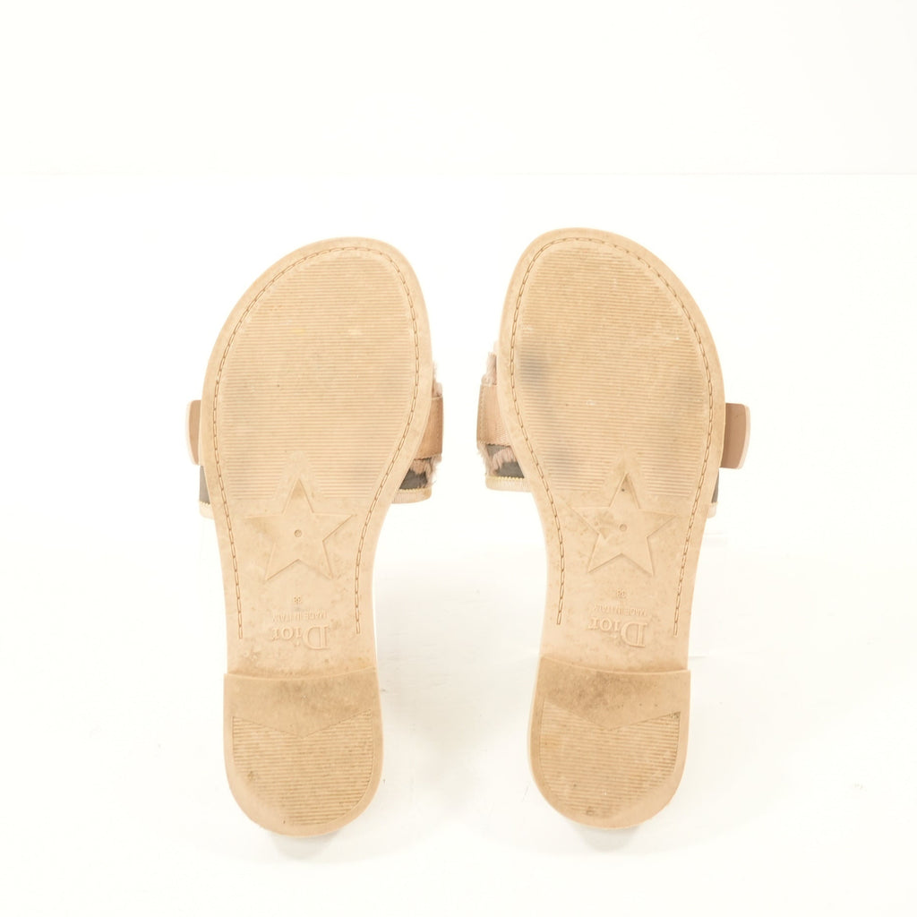 Christian Dior Camouflage Nylon Revelution Sandals 38, Full Set