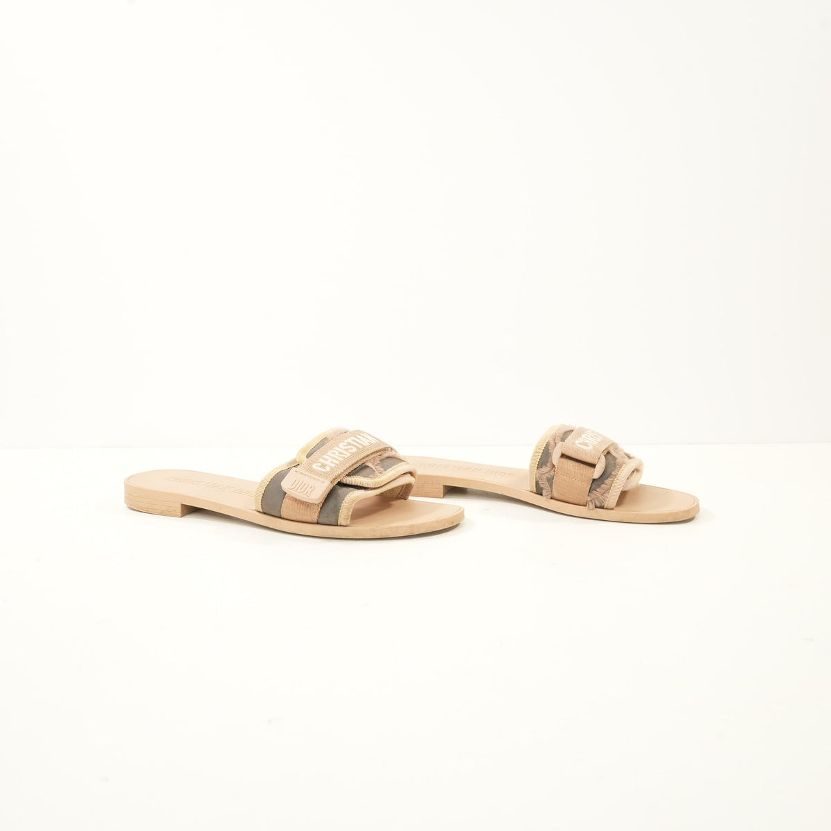 Christian Dior Camouflage Nylon Revelution Sandals 38, Full Set