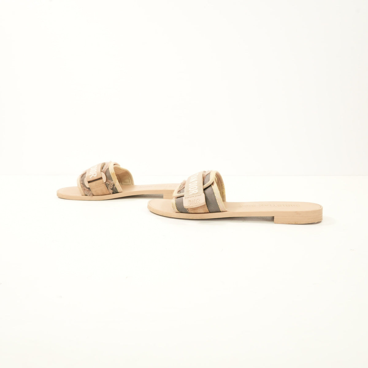 Christian Dior Camouflage Nylon Revelution Sandals 38, Full Set