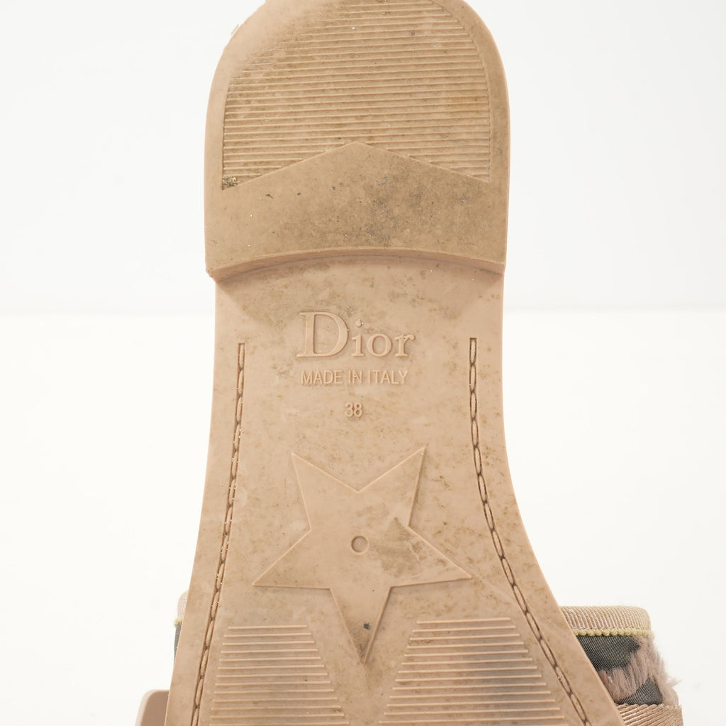 Christian Dior Camouflage Nylon Revelution Sandals 38, Full Set