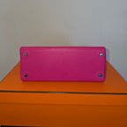Hermes Kelly 25 Rose Shocking Chevre 2008 (L) Full Set