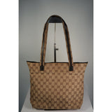 HOU #125. GUCCI GG Canvas Hand Bag Beige