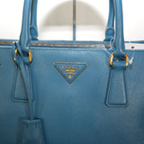 Prada Galleria Saffiano Leather Bag 2 Way Blue