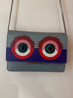 Fendi Blue Monster Wallet W/ Chain