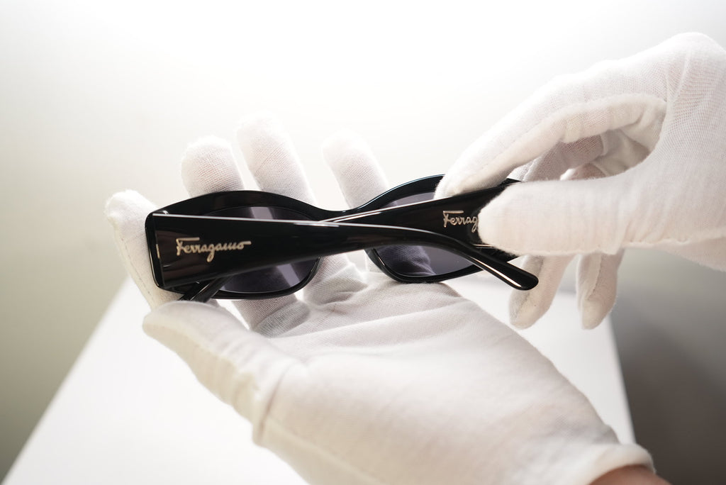 Ferragamo Sunglasses Studded Black with Case