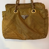 Prada Tan Crossbody Bag W/ Chain Handle