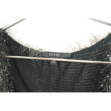 Vintage Gucci x Tom Ford Black and Silver Tinsel Fringe Tank Top Size XS Women's Made in Italy
